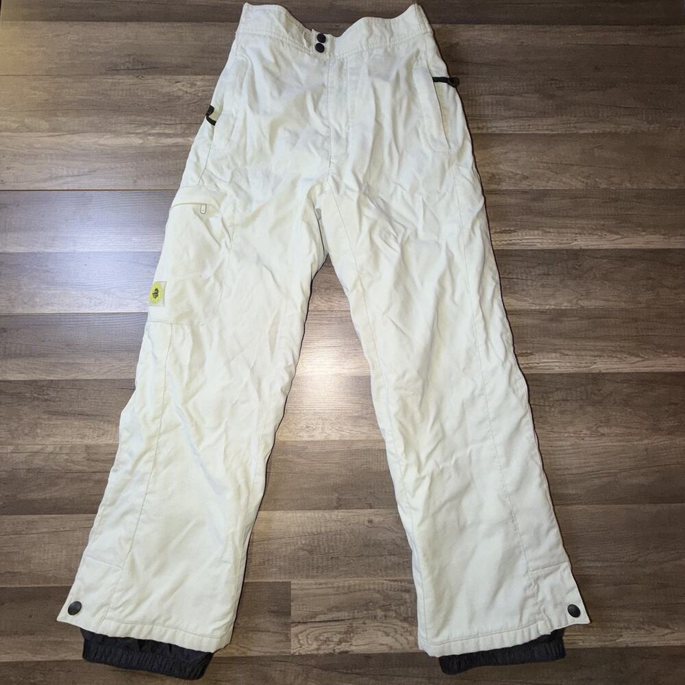 Y2K Body Glove Womens Small Snowboard Ski Pants Waterproof Insulated Light Gray